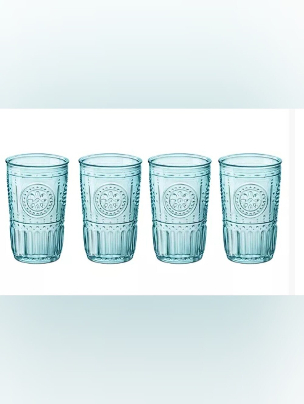 Bormioli Rocco Romantic Candy Collection Set Of 4 Water Glasses